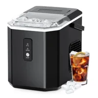 SIMZLIFE Ice Maker Countertop , 26.5 lbs/24H, 9 Cubes in 6 Mins,Self-Cleaning, Portable Ice Maker with Handle for Home,Black 1