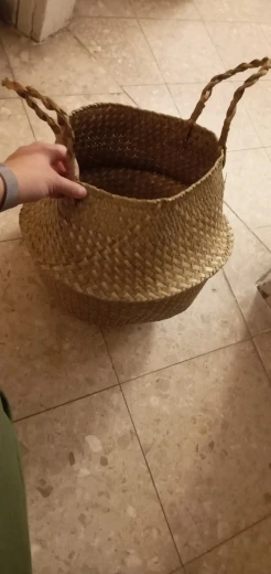 Straw Weaving Flower Plant Pot Basket Grass Planter Basket Indoor Outdoor Flower Pot Cover Plant Containers for Plantable Plants photo review