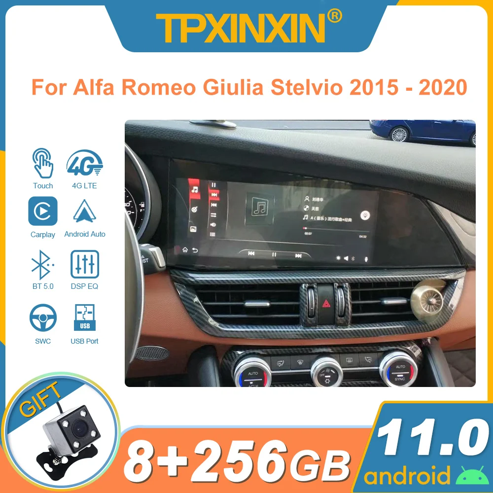 For Alfa Romeo Giulia Stelvio 2015 - 2020 Android Car Radio 2Din Stereo ...
