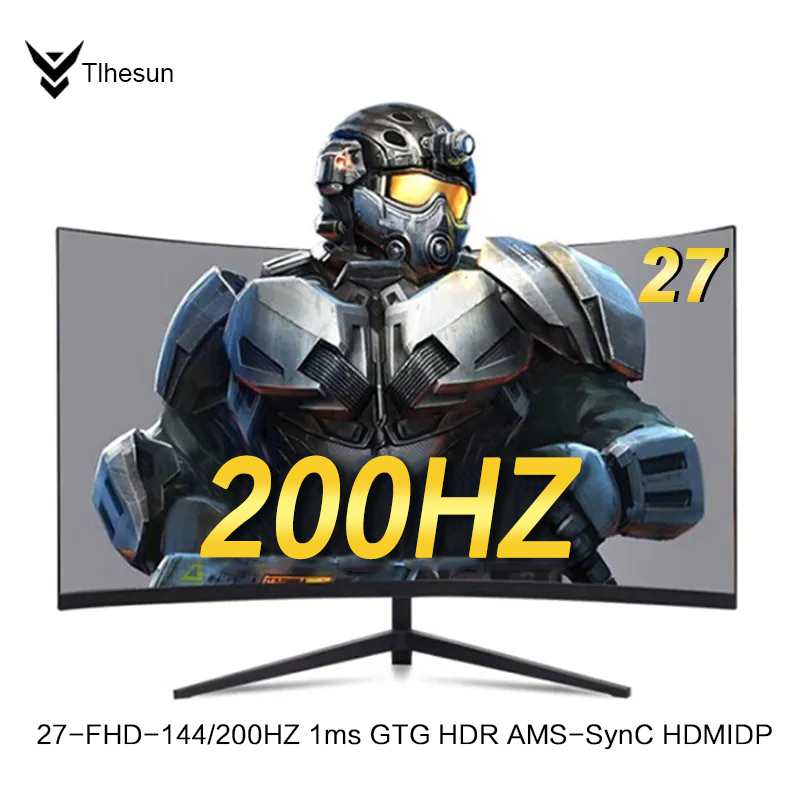 Monitor 27 inch 200Hz/165Hz, IPS computer game screen, response speed 1 ms, compatible HDMI/dp/1920*1080