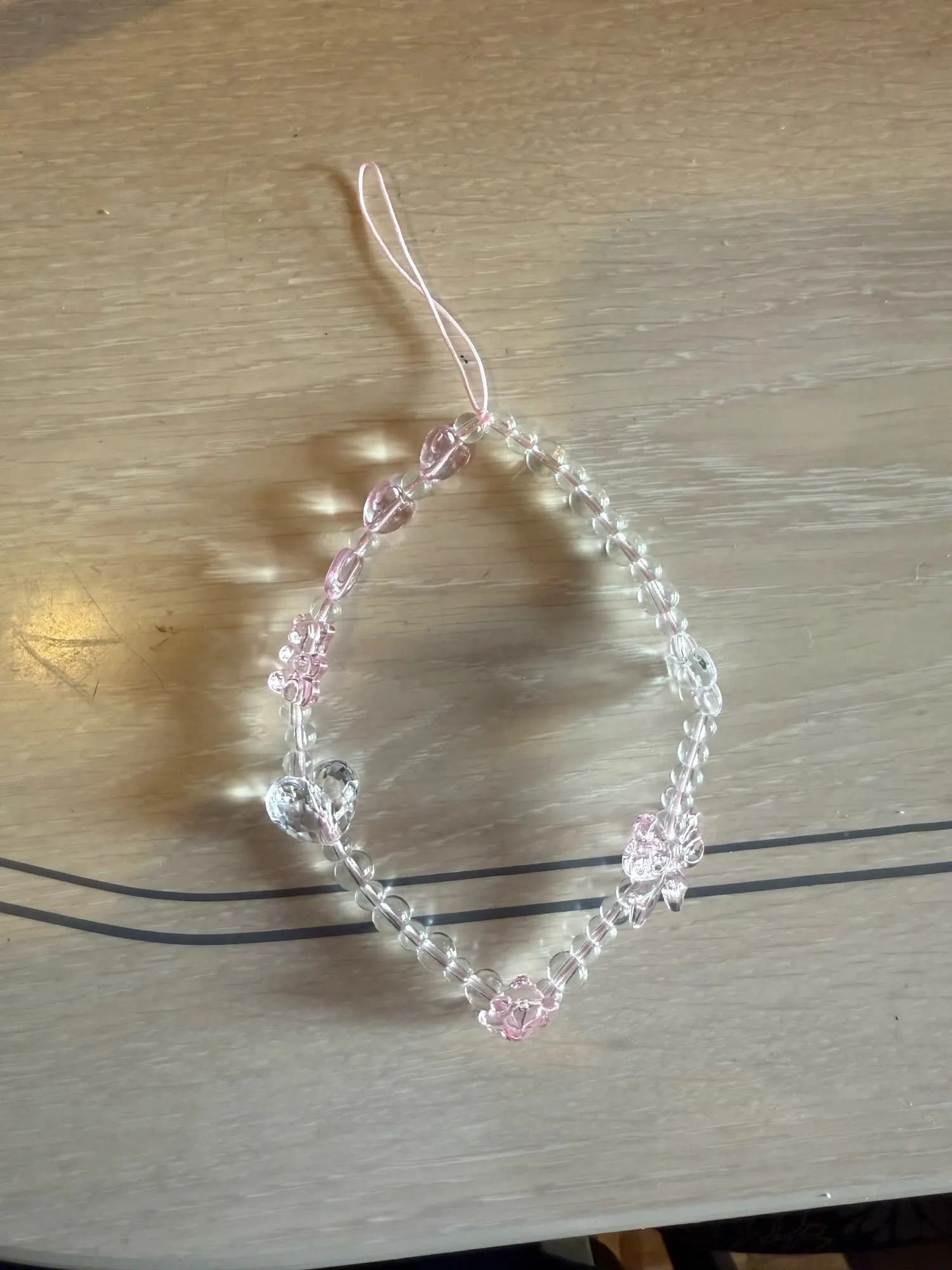 Correa de teléfono con nudo de cadena para mujer, oso Rosa coreano, mariposa, flor, llavero de cordón para teléfono móvil, bolso de niña, colgante de cámara para funda photo review