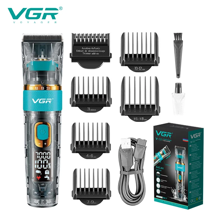 

VGR Rechargeable Professional Hair Clipper Hair Trimmer For Men Shaver Hair Cutting Machine Barber Accessories Cut Machin Beard