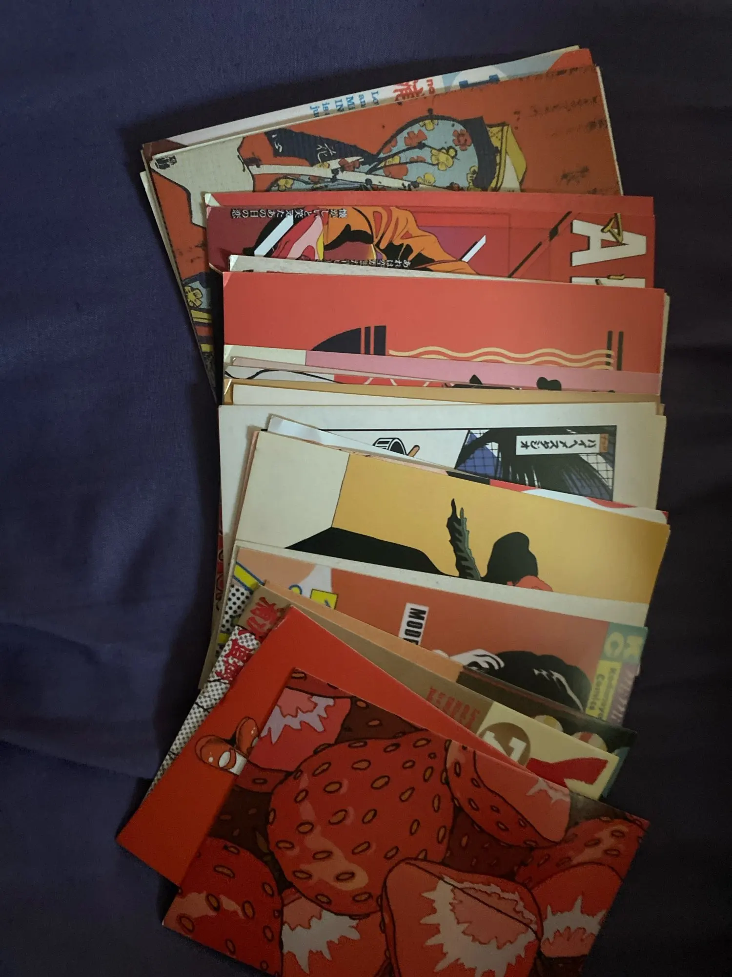 Japanese Vintage Wall Collage Postcards, customer photo