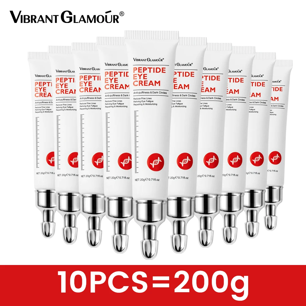 

VIBRANT GLAMOUR Peptide Collagen Eye Cream Anti-Wrinkle Anti-Aging Remover Dark Circles Against Puffiness Remove eye bags 10 pcs