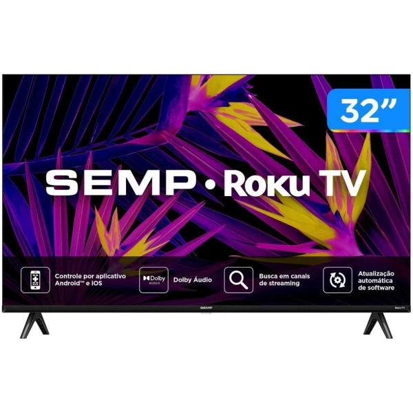 R$999,00 | Smart TV 32" HD LED Semp 32R6610 Wi-Fi 3 HDMI 1 USB R$999,00 | Smart TV 32" HD LED Semp 32R6610 Wi-Fi 3 HDMI 1 USB