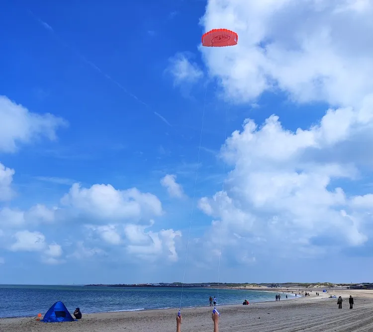 Outdoor Fun Sports Power Dual Line Stunt Parafoil Parachute Rainbow Sports Beach Kite For Beginner photo review