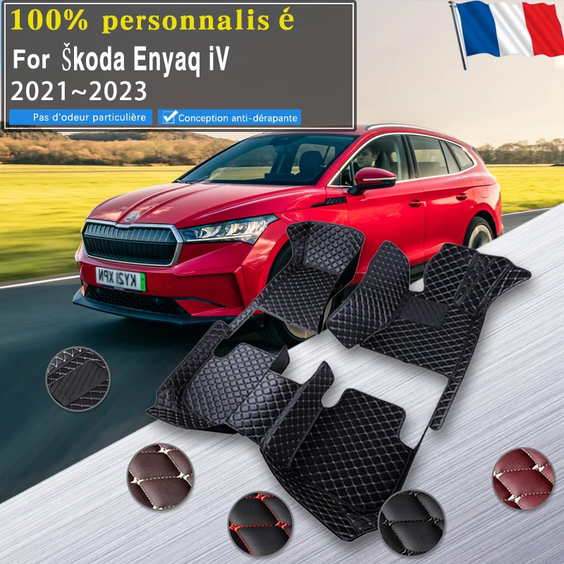 4 tapis de sol universels, pour voiture, coloris noir - Équipement auto