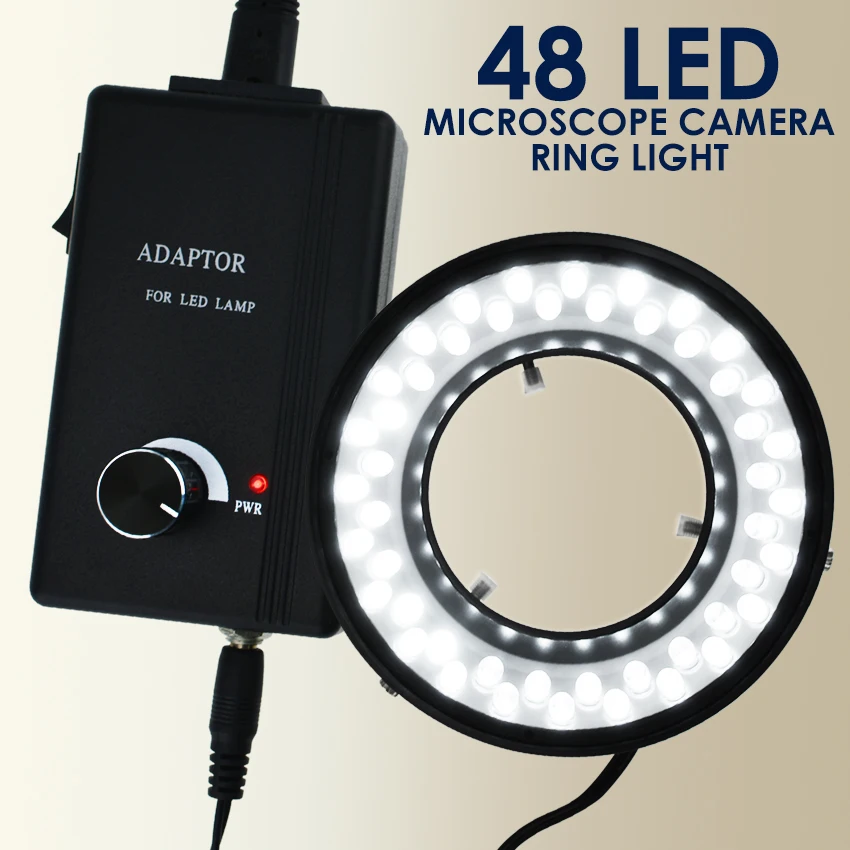 

48 LED Ring Light Microscope Camera Illuminator High Quality With Adjustable Brightness & Safety Approval