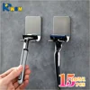 1-15PCS No-Punch Razor Holder Adhesive Razor Storage Hook Bathroom Razor Waterproof Wall Hook Bathroom Shelf Razor Holder 1