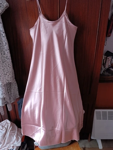 Luxurious Ice Silk Long Nightdress - Elegant Summer Pajamas photo review