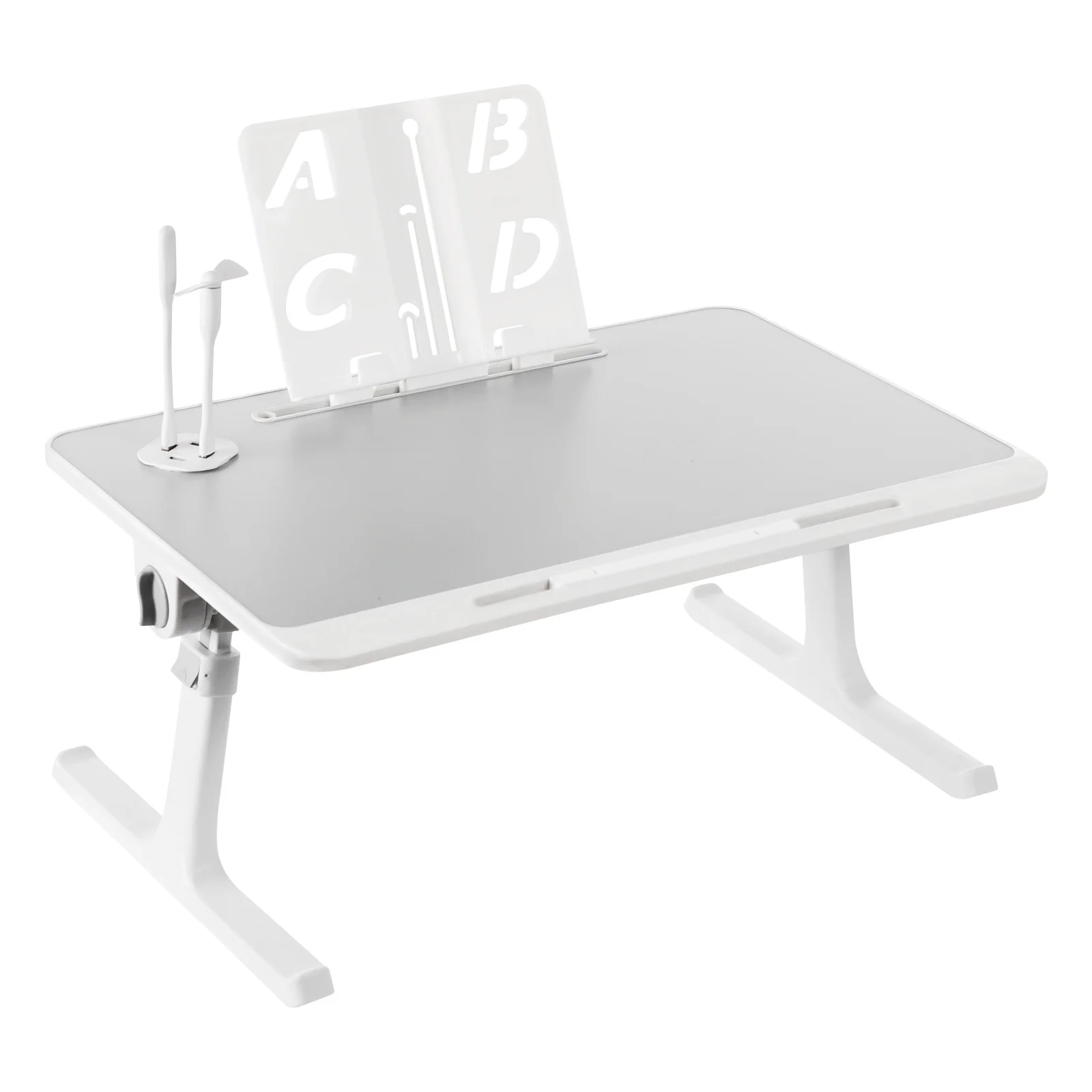 Grey Bed Laptop Table, Multi-purpose Lapdesk, Folable Bed Laptop Table Flexible Adjustment For Dormitories, Bedrooms, Beds 3
