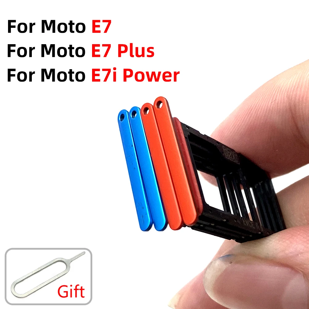 

1 PCS For Moto E7i Power E7 Plus Sim Card Slot Tray Holder SD Card Tray Adapter Mobile Phone Replacement Part