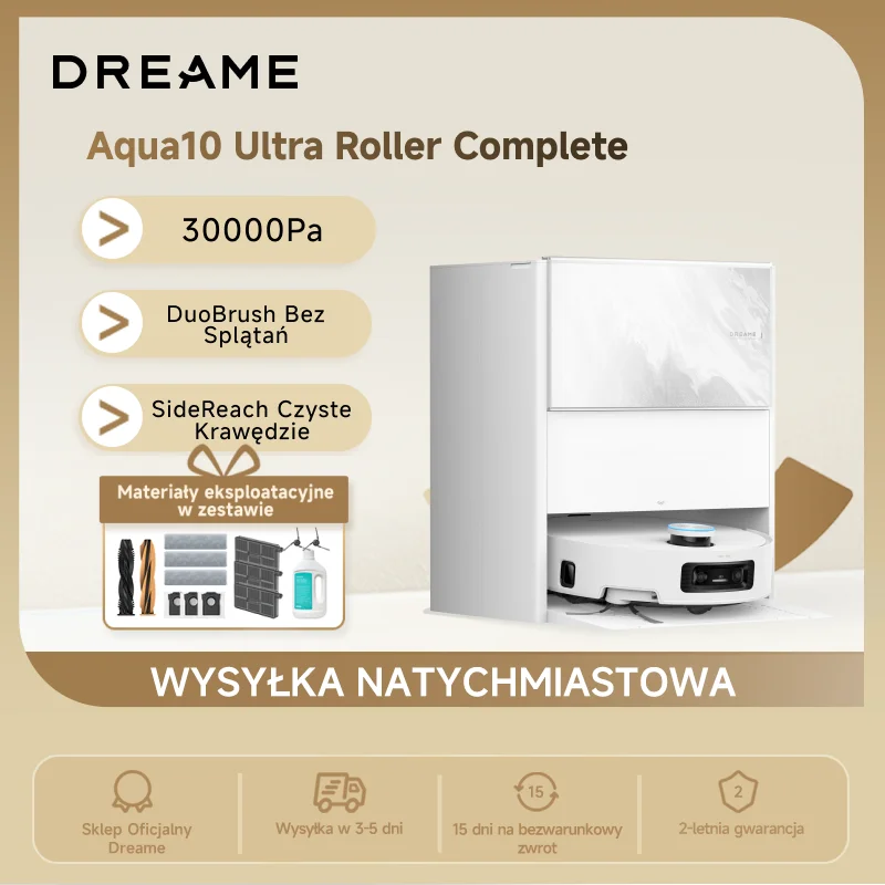 Odkurzacz automatyczny Dreame Aqua10 Ultra z Polski za $1222.67 / ~4603zł