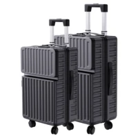 Ensemble de 2 Bagages, Valise Rigide en ABS avec Serrure et Roulettes Pivotantes Universelles Silencieuses pour le Voyage 1