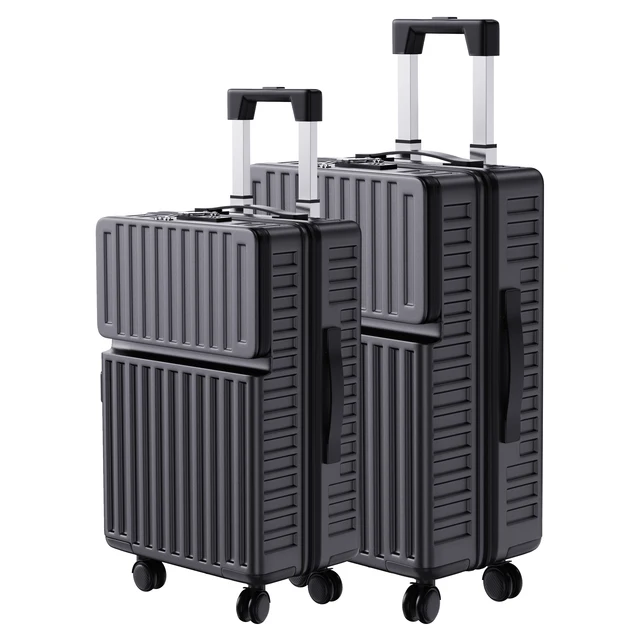 Ensemble de 2 Bagages, Valise Rigide en ABS avec Serrure et Roulettes Pivotantes Universelles Silencieuses pour le Voyage 1