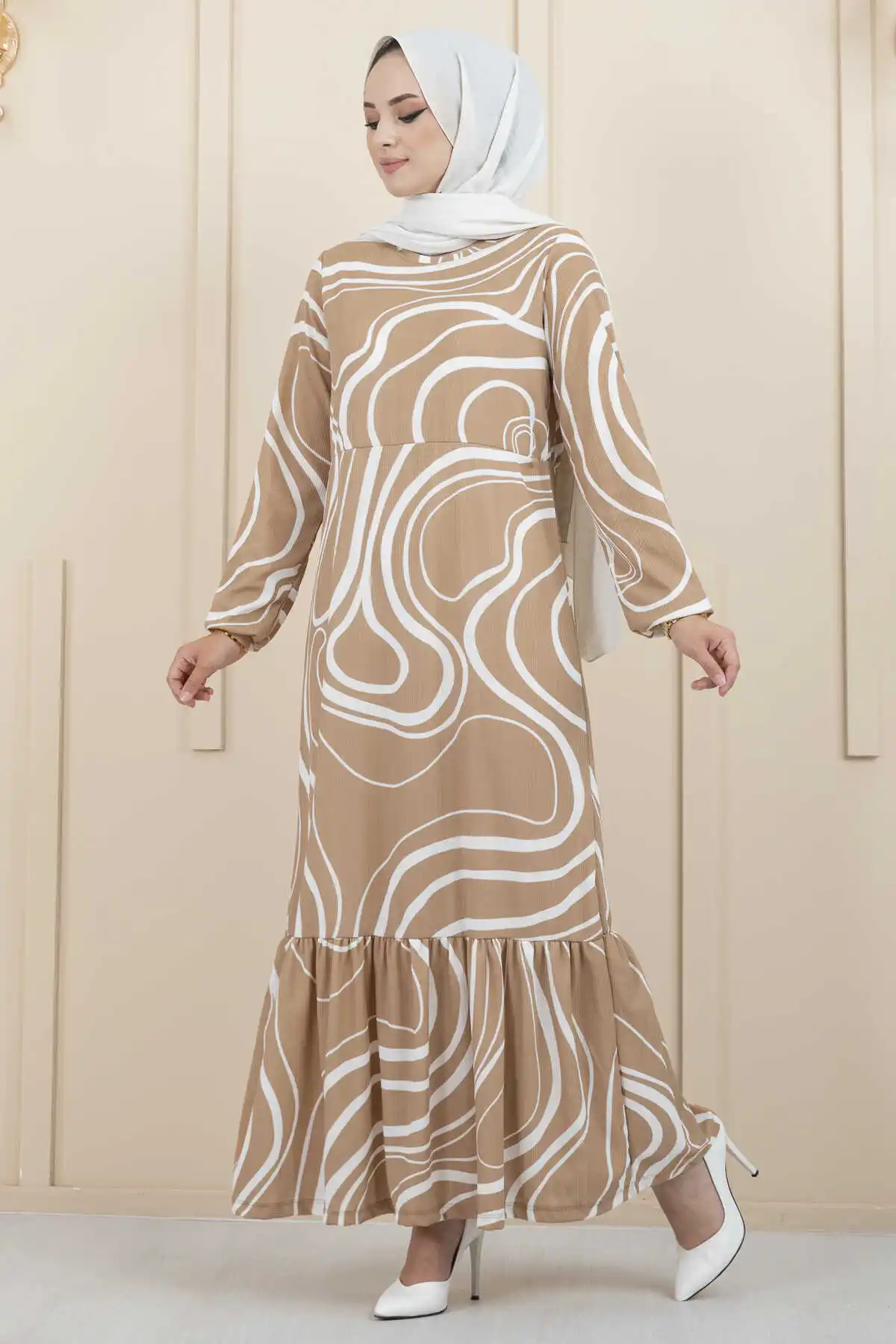 Cream islamic dress Istanbul Styles