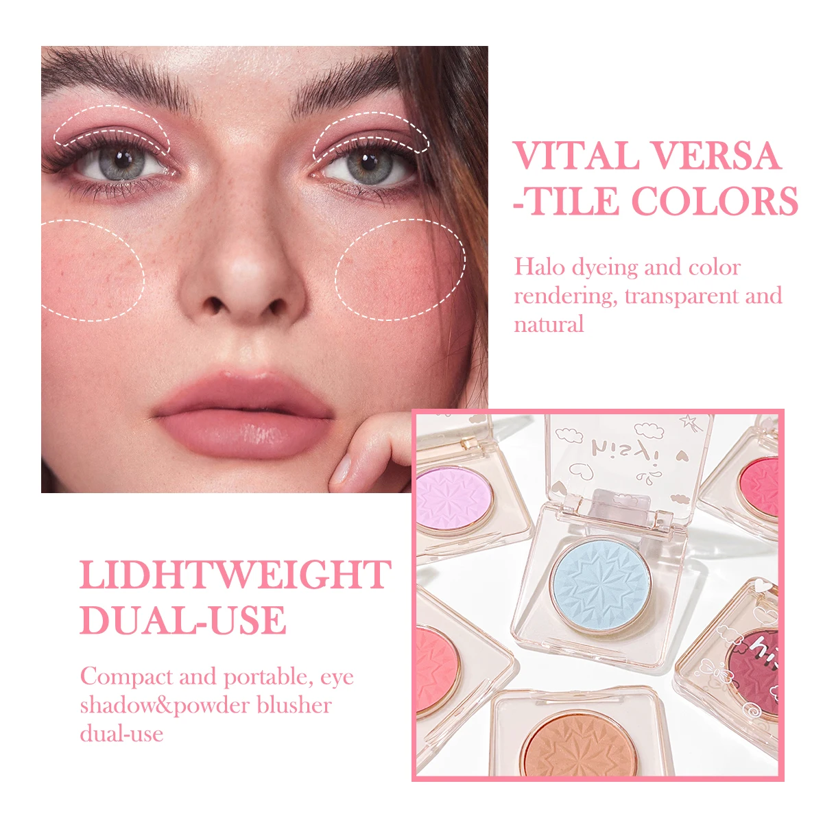Rose Pink Matte Blush — Radiant Glow, Easy Blend, Long-Lasting Waterproof Formula