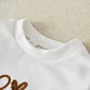 Suefunskry 1PC Sister Brother Matching Romper Outfits Letter Print Long Sleeve O-Neck Sweatshirt Toddler Spring Fall Tops 4
