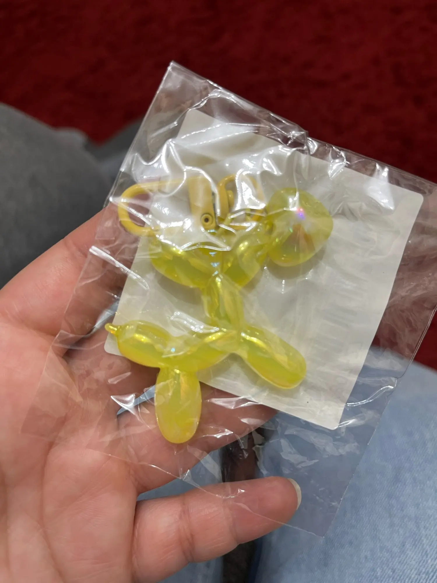Cute Acrylic Cartoon Balloon Dog Keychains – Y2K Bag Pendant