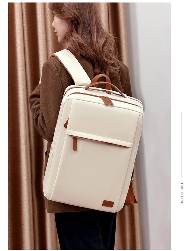 Large Capacity USB Charging Waterproof Backpack Unisex Business Laptop Backpack Stylish Lightweight Travel Bag Trolley Sleeve Sc