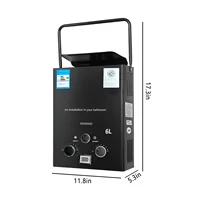 6L GPL gaz Propane chauffe-eau sans réservoir Camping en plein air chauffage instantané bain avec pomme de douche chauffe-eau voiture camion tente 6