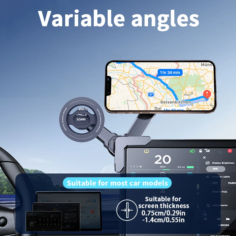 Car Phone Holder Rotatable Magnetic Support Bracket Tesla Model Y Model 3 New Energy Car Center Control Screen Dedicated