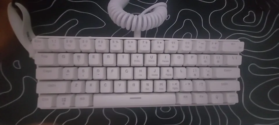 AJAZZ NK61 Teclado mecánico para juegos por cable 60% RGB intercambiable en caliente 61 teclas interruptor rojo Mini teclado para Gamer PC photo review