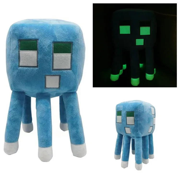 30cm Octopus Squid Glow In Dark Plush Mc Plush Soft Toy Children Gift Turned Doll Girl Bed Stone Pillow Aliexpress