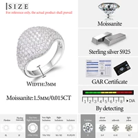 Fine Jewelry VVS1 With Certificate Moissanite For Women Rings S925 Silver Classic Girl Luxury Ring - Image 6
