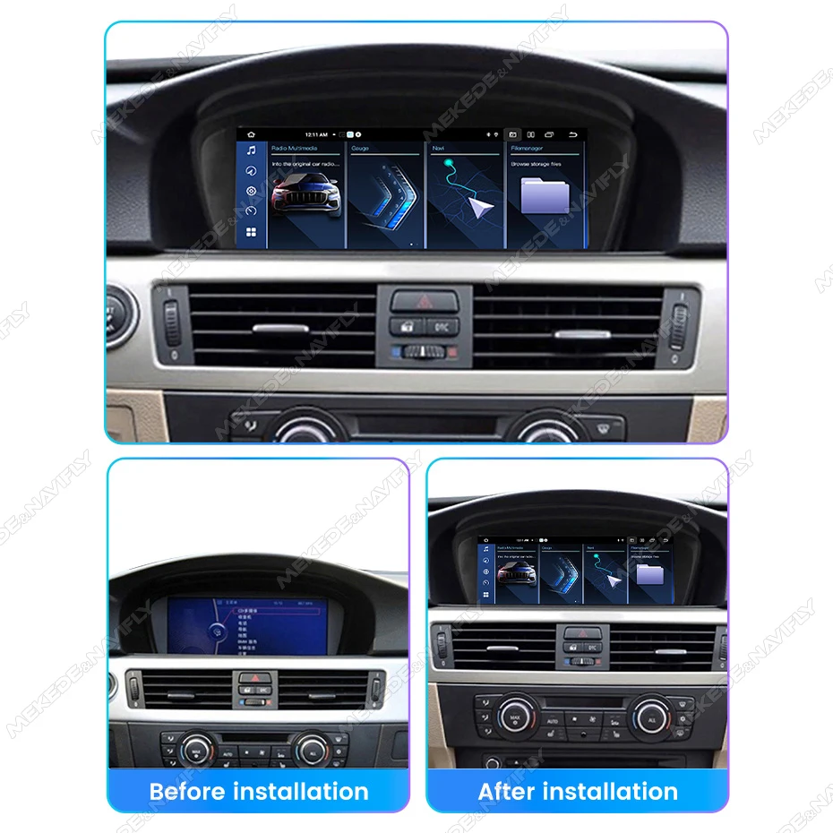 MEKEDE live Versand Für BMW Serie 3 5 E90 E91 E92 E93 E60 E61 Auto Zentrale Display Carplay Multimedia Player GPS System – Detail 7