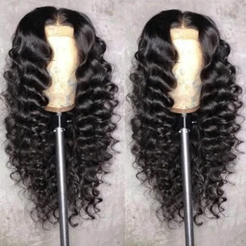 Deep Wave Human Hair Wig 13x4 Lace Front Wig For Women 200% Density Pre-Plucked With Baby Hair Transparent Lace Wig 22 Inch 1