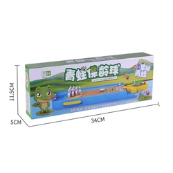 Compact Indoor Bowling Game Toy - Fun Interactive Table Sports Educational Gift (Full Set)