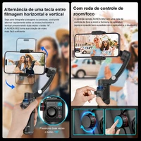 AXNEN M02 3-axis Anti-shake Gimbal, Handheld Mobile Phone Stabilizer with Detachable Remote Control, Support Object Face Track 3