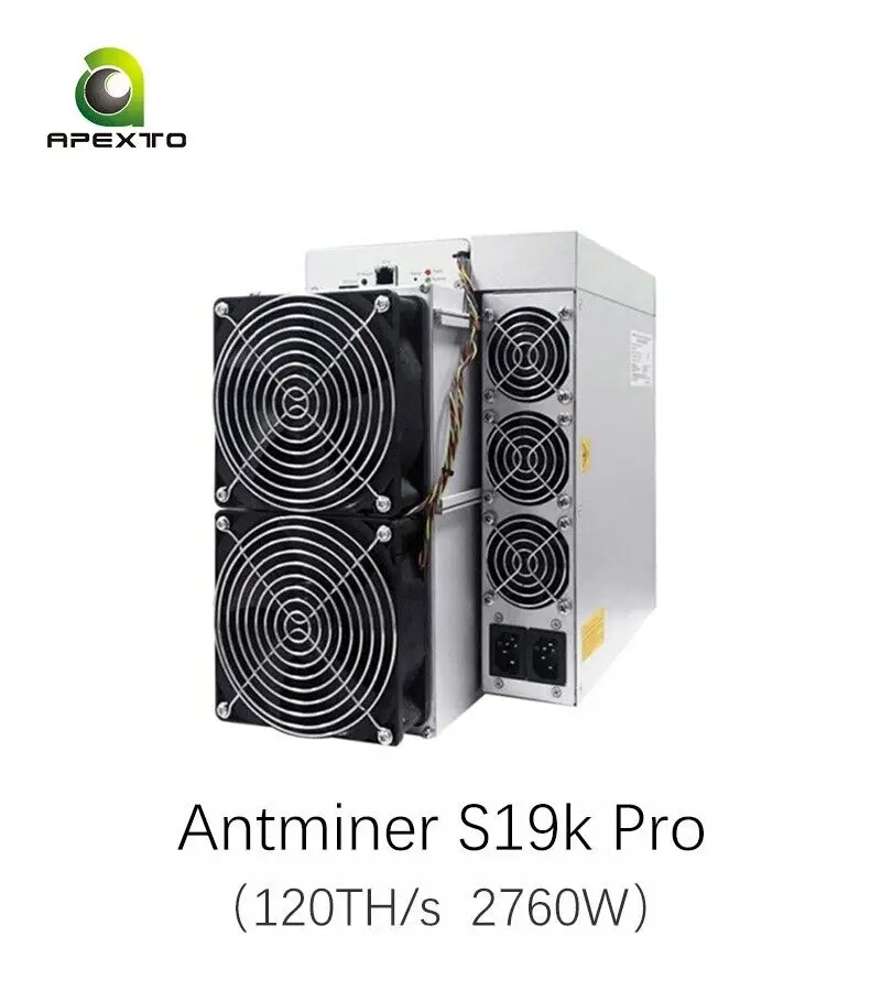

Новый Antminer S19k Pro 120Th/s 2760W BTC Биткоин Майнер с блоком питания