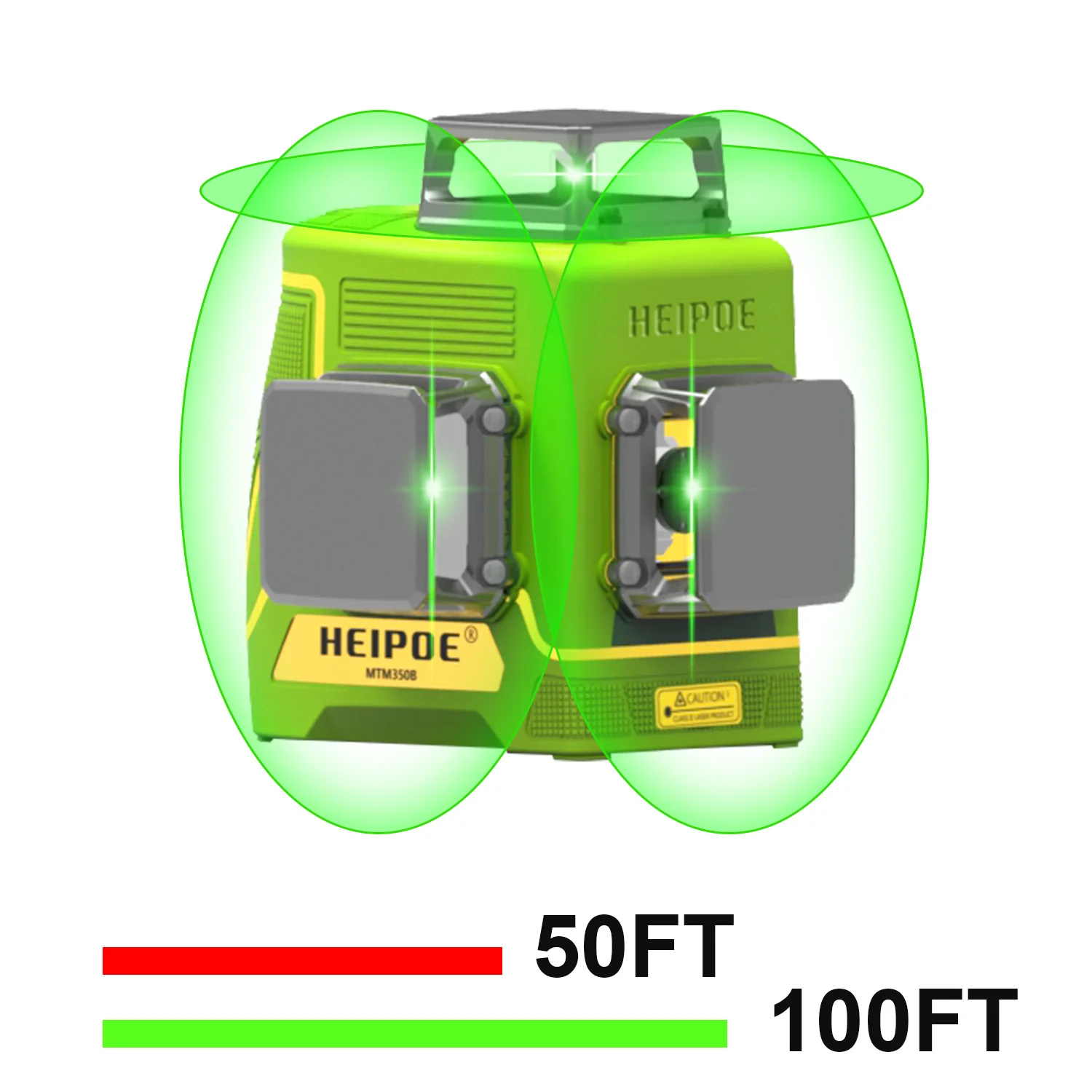 

Heipoe 360 Laser Level 3D 12 lines Green Beam Self Levelling Horizontal And Vertical Cross Lines Laser Level with Li-ion Battery