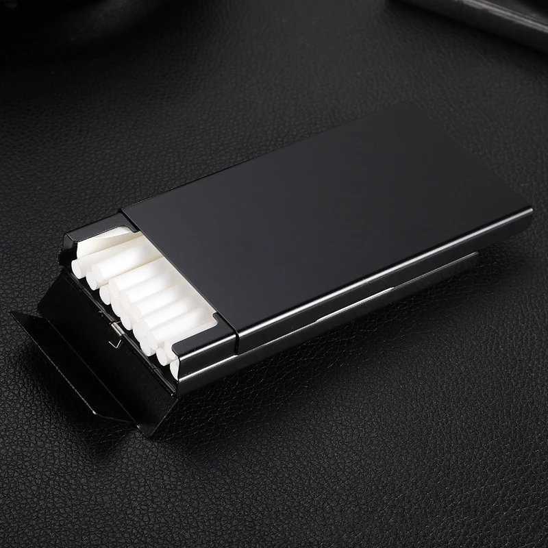 Portable Pocket Cigarette Case Slim Metal Cigarette Box Storage Container Smoking Accessories Ladies Gift 2