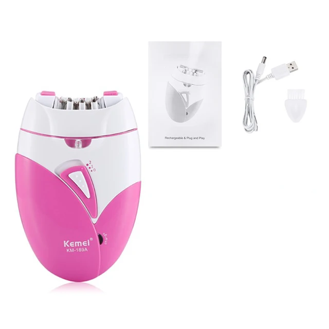 Kemei 189a Women Painless Epilator Rechargeable Body Hair Removal Machine Electric Shaving