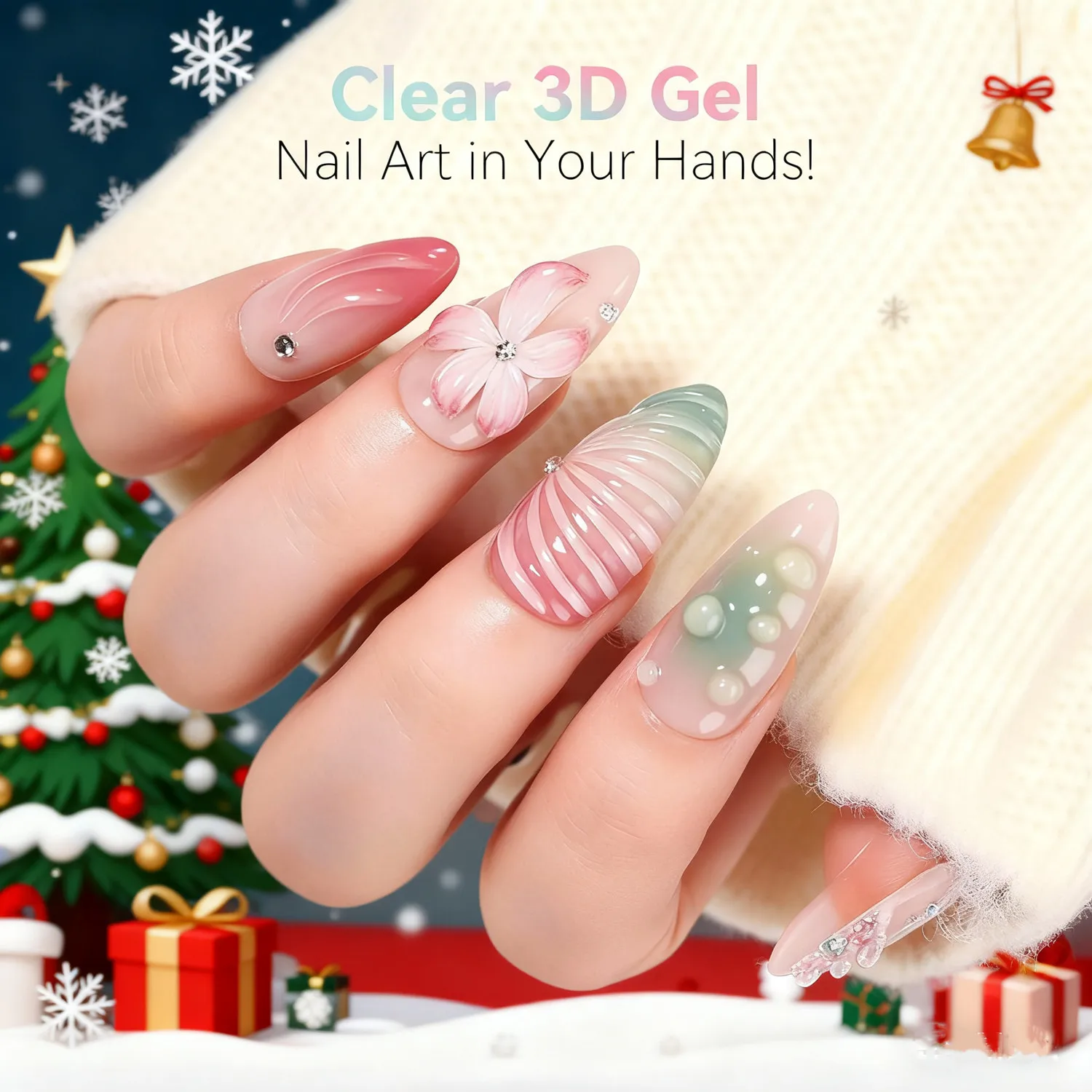 Makartt 3D Nail Sculpting Gel Nail Art Glue , No Wipe Clear Nail