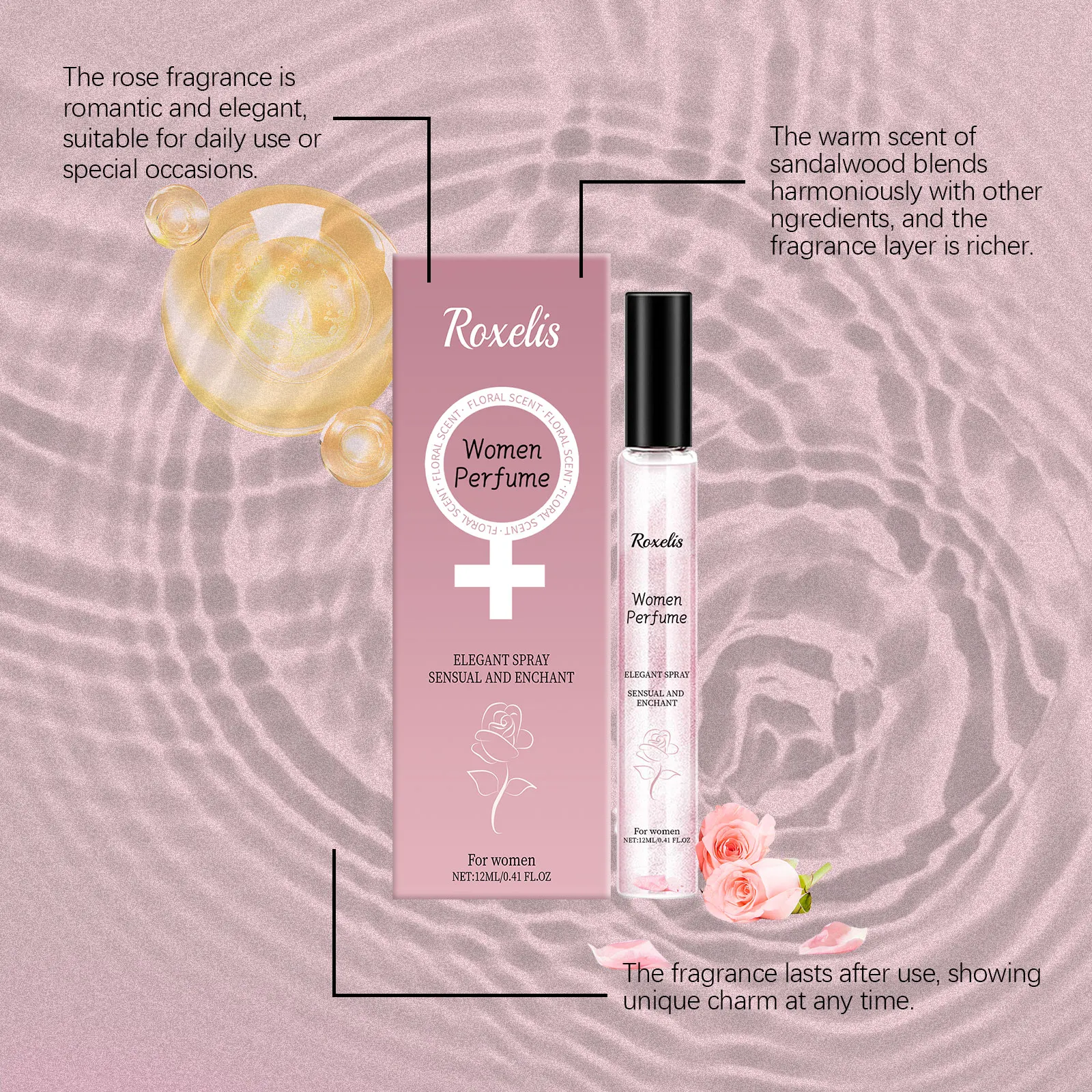 Roxelis Floral Eau De Cologne Perfume Spray For Women Long Lasting_voghion.com