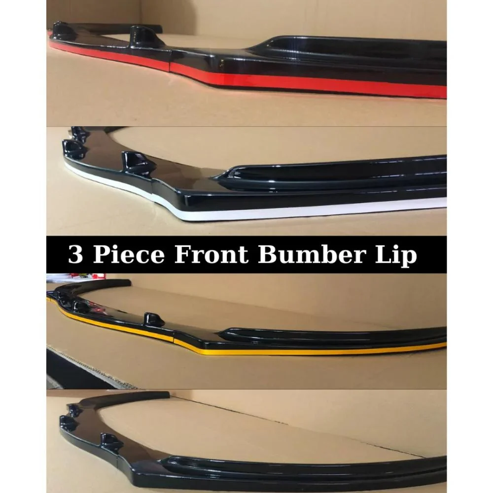 Spoiler Delantero Para Alfa Romeo Giulietta - Kit De 3 Piezas De Plástico ABS - Labio, Divisor Y Difusor Negro Brillante