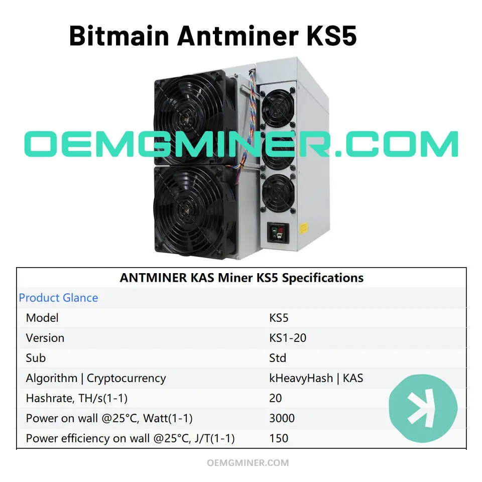 Cr Acquista 3 Ottieni 2 Gratis Bitmain Antminer Ks5 Pro 21Th 3150W Kas Miner Kaspa As