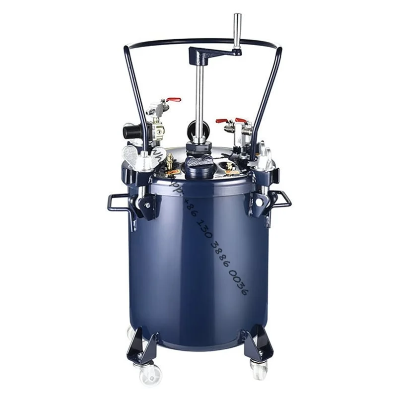 10L Manual Mixing Pressure Drum High Pressure Liquid Glue Stainless Steel Air Painting Pressure Tanks System for Spray Gun