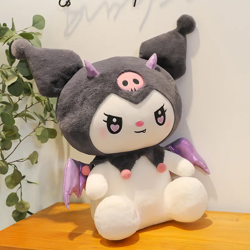 40CM sevimli Sanrio peluş bebek karikatür Kuromi dolması peluş bebek melodi peluş oyuncaklar yastık odası dekorasyon çocuk 5