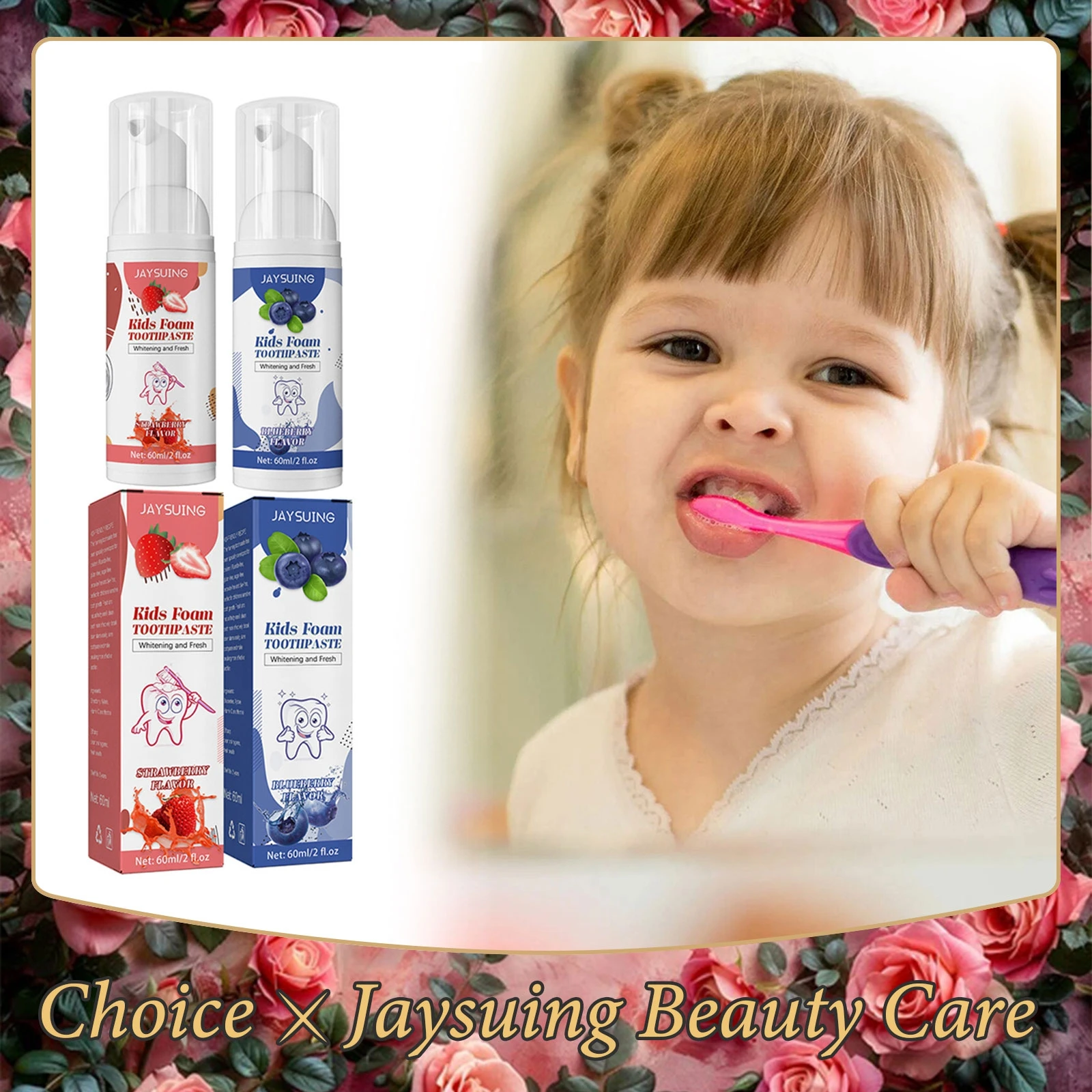Children Foam Toothpaste Yellow Teeth Stain Removal Gingiva Protection Whitening Brighten Deep Cleaning Teeth Mousse Kids teeth whitening product teeth whitening essence teeth health product