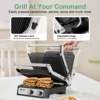 Electric Panini Press Sandwich Maker, 1500W Indoor Grill with Non-Stick Coated Plates, Temperature Control & Removable Drip Tray 2