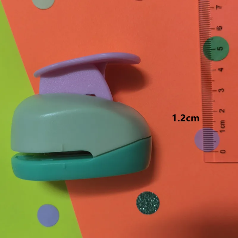 12mm forma del cerchio craft hole punch cortador de papel de scrapbook paper foam school manual 1.2cm Round cutter strumento fai da te Rounder - immagine 3