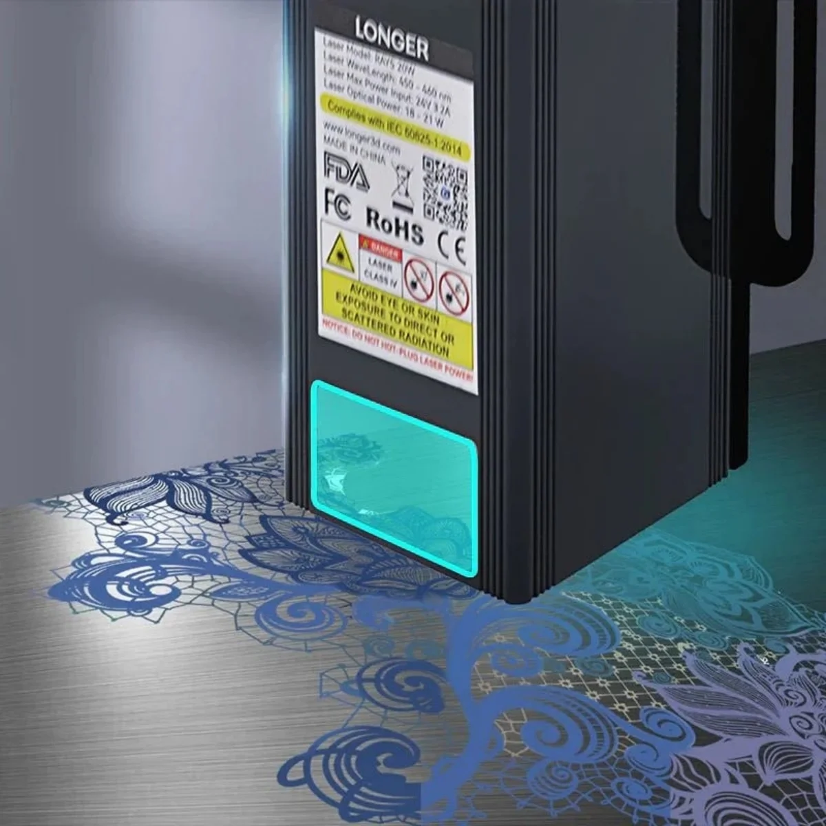 RAY5 20W Lasermodulkopf für LONGER RAY5 Lasergravierer Gravur Schneidemaschine Teile Zubehör – Detail 4