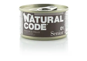 Natural Code Gatto Senior Lattina 85g 01 Fiocchi di Pollo
