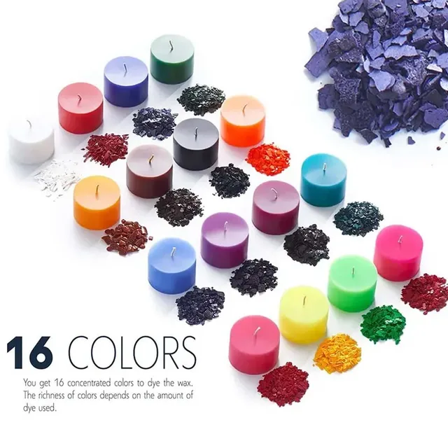Premium Candle Making Kit: 16 Vibrant Colors, 5g Each - Perfect for DIY Candle Crafting & Dyeing Projects 2