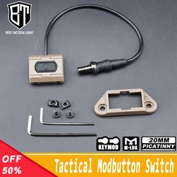 WADSN M300 M600 Flashlight PEQ DBAL Laser Pointer Tactical Modbutton Remote Pressure Switch Fit M-LOK Keymod 20mm Picatinny Rail